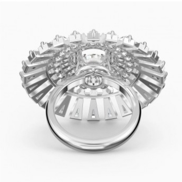 Swarovski Sparkling Dance Dial Up ladies ring rhodium plated 52 brand new ! - Picture 4 of 12